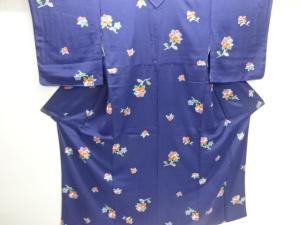 椿模様小紋着物